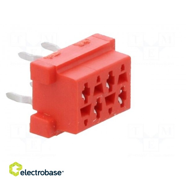 Micro-MaTch | socket | female | PIN: 4 | THT | on PCBs | Layout: 2x2 фото 8
