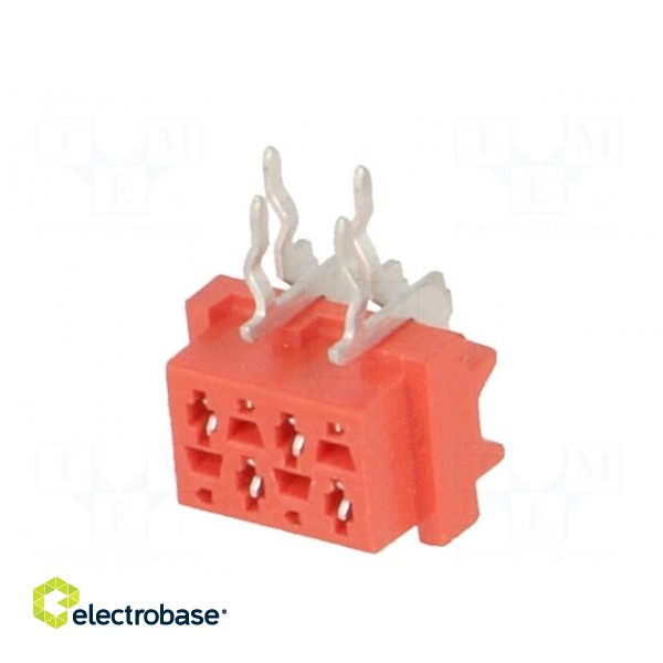 Micro-MaTch | socket | female | PIN: 4 | THT | on PCBs | Layout: 2x2 фото 2