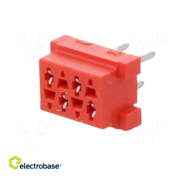 Micro-MaTch | socket | female | PIN: 4 | THT | on PCBs | Layout: 2x2 image 2