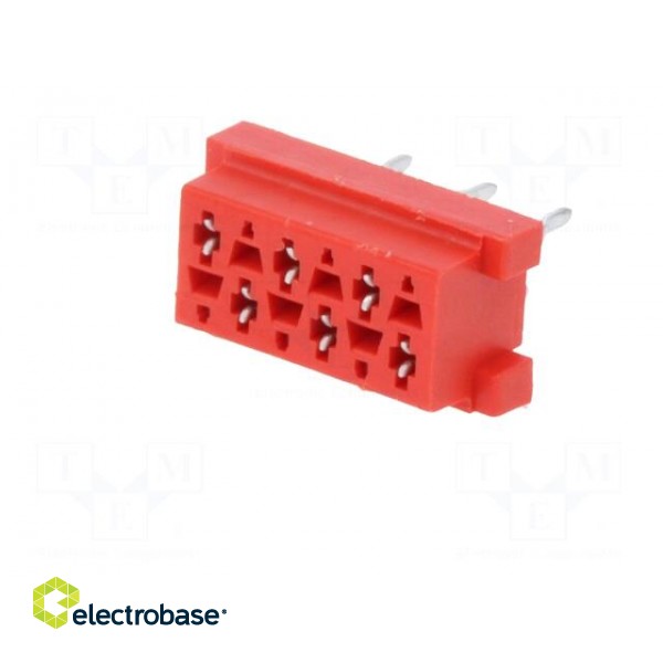 Micro-MaTch | socket | female | PIN: 6 | THT | on PCBs | Layout: 2x3 image 2