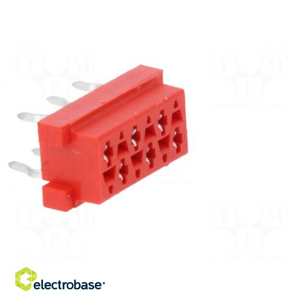 Micro-MaTch | socket | female | PIN: 6 | THT | on PCBs | Layout: 2x3 image 8