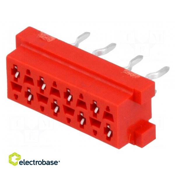Micro-MaTch | socket | female | PIN: 8 | THT | on PCBs | Layout: 2x4 image 1