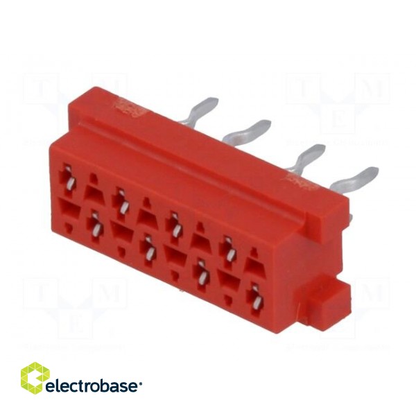 Micro-MaTch | socket | female | PIN: 8 | THT | on PCBs | Layout: 2x4 image 2
