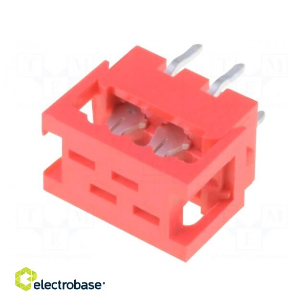 Wire-board | adapter | PIN: 4 | IDC,THT | on PCBs,for ribbon cable фото 1