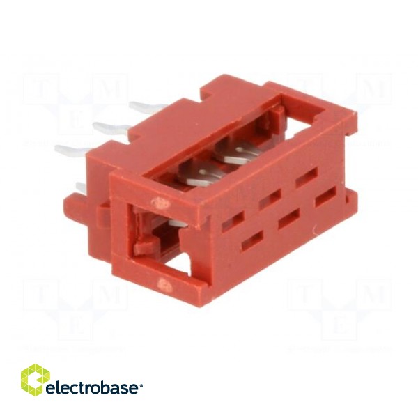 Wire-board | adapter | PIN: 6 | IDC,THT | on PCBs,for ribbon cable paveikslėlis 8
