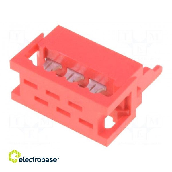 Wire-board | plug | male | PIN: 6 | IDC | for ribbon cable | 1.5A | 30mΩ image 1
