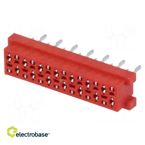 Wire-board | socket | female | PIN: 14 | THT | on PCBs | 30V | 1A | -40÷105°C paveikslėlis 1