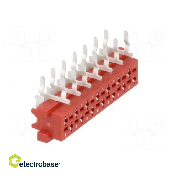 Wire-board | socket | female | PIN: 14 | THT | on PCBs | 30V | 1A | -40÷105°C фото 8