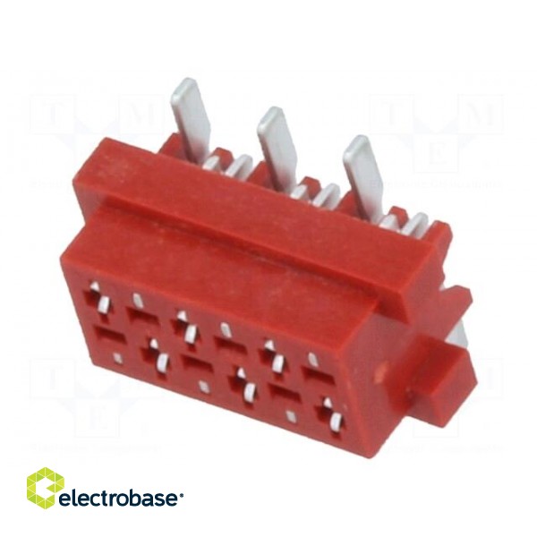 Wire-board | socket | female | PIN: 6 | SMT | on PCBs | 30V | 1A | -40÷105°C фото 1