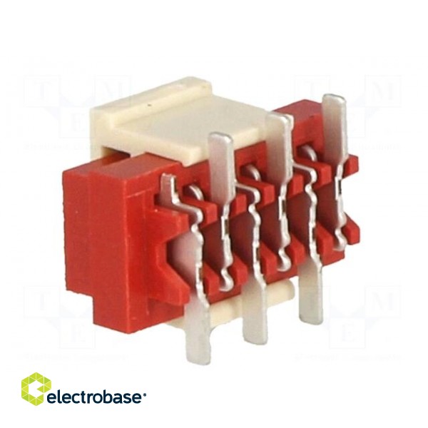Wire-board | socket | female | PIN: 6 | SMT | on PCBs | 30V | 1A | -40÷105°C paveikslėlis 4
