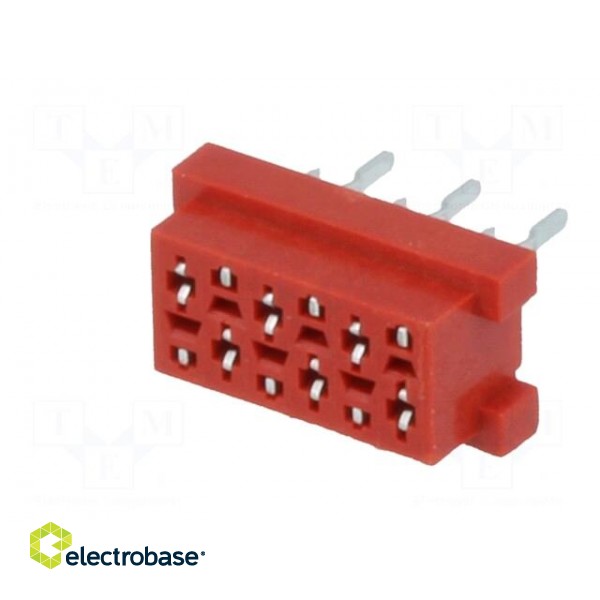 Wire-board | socket | female | PIN: 6 | THT | on PCBs | 30V | 1A | -40÷105°C image 2