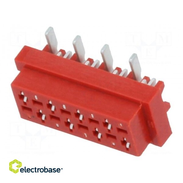 Wire-board | socket | female | PIN: 8 | SMT | on PCBs | 30V | 1A | -40÷105°C фото 1