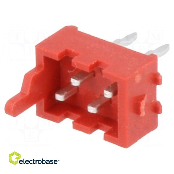 Wire-board | socket | male | PIN: 4 | THT | on PCBs | 30V | 1A | -40÷105°C paveikslėlis 1