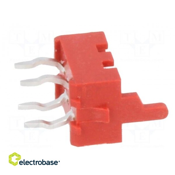 Wire-board | socket | male | PIN: 4 | THT | on PCBs | 30V | 1A | -40÷105°C paveikslėlis 7