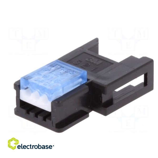 Wire-wire/PCB | plug | female | PIN: 3 | 2mm | IDC | for cable | Mini-Clamp paveikslėlis 6