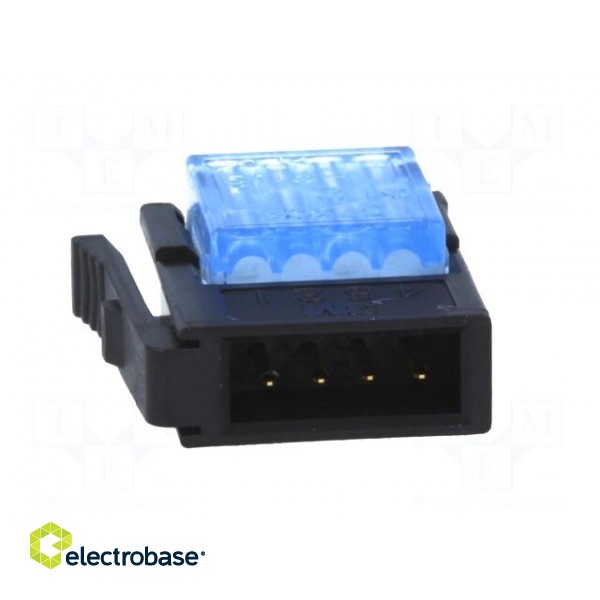 Wire-wire/PCB | plug | male | PIN: 4 | 2mm | IDC | for cable | Mini-Clamp фото 9