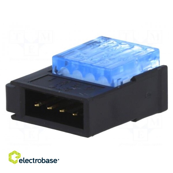Wire-wire/PCB | plug | male | PIN: 4 | 2mm | IDC | for cable | Mini-Clamp фото 1