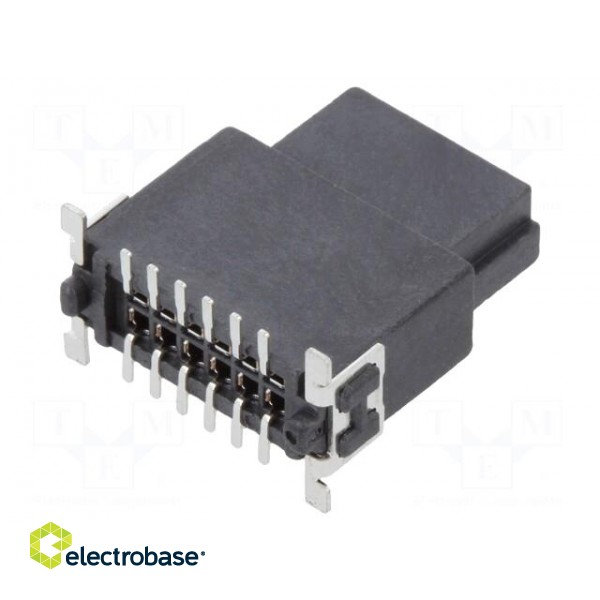 Connector: PCB to PCB | female | PIN: 12 | 1.27mm | -55÷125°C | UL94V-0 image 2