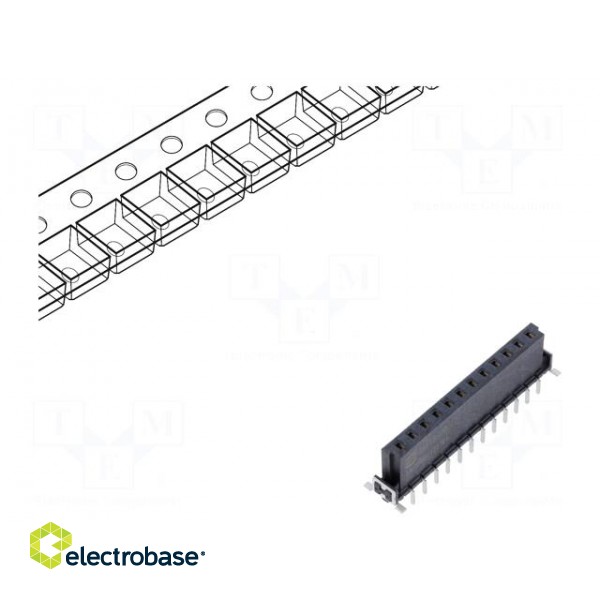 Connector: PCB to PCB | female | PIN: 12 | 2.54mm | har-flex® Power image 1