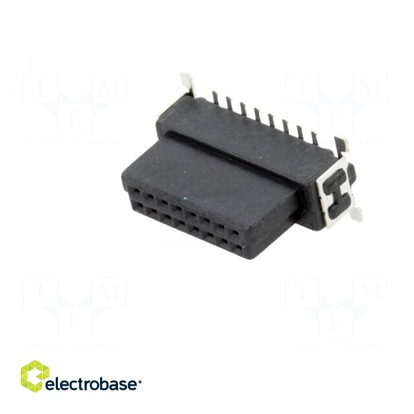 Connector: PCB to PCB | female | PIN: 16 | 1.27mm | -55÷125°C | UL94V-0 image 2