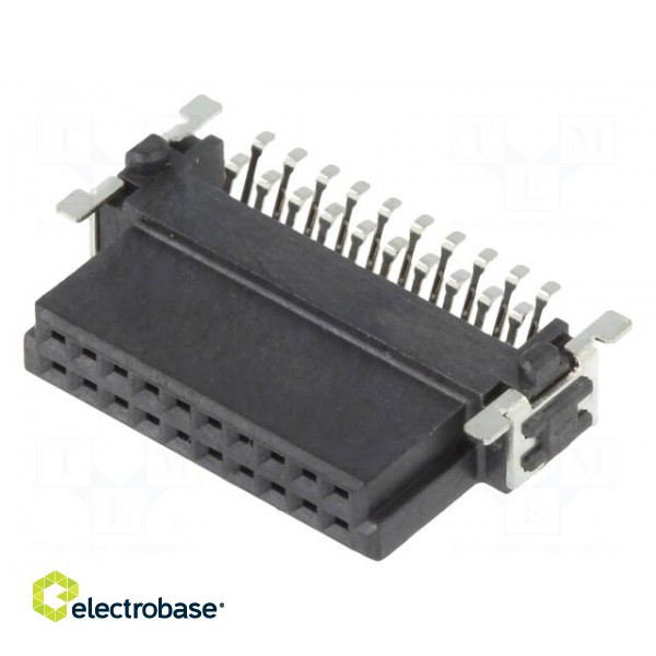 Connector: PCB to PCB | female | PIN: 20 | 1.27mm | -55÷125°C | UL94V-0 фото 1