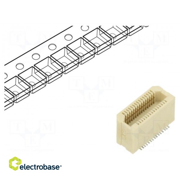 Connector: PCB to PCB | female | PIN: 30 | 0.5mm | Archer .5 | SMT