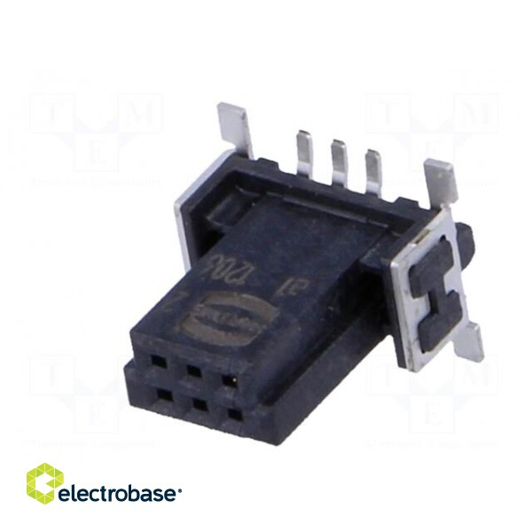 Connector: PCB to PCB | female | PIN: 6 | 1.27mm | Series: har-flex paveikslėlis 2