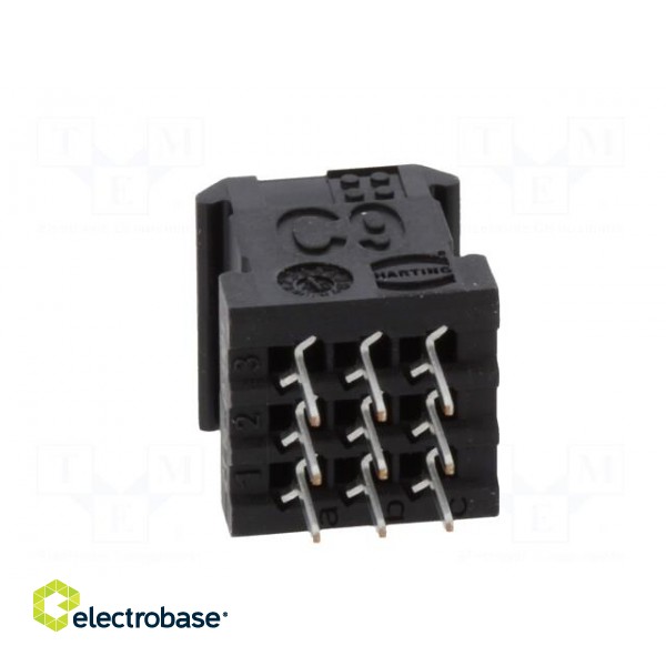 Connector: PCB to PCB | female | PIN: 9 | har-modular® | THT | straight image 5