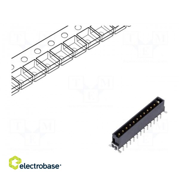 Connector: PCB to PCB | male | PIN: 12 | 2.54mm | har-flex® Power | 19A фото 1