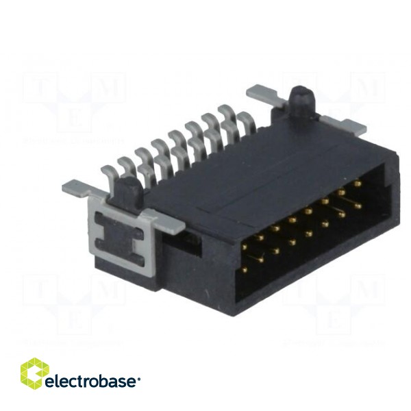 Connector: PCB to PCB | male | PIN: 16 | 1.27mm | Series: har-flex | 2.3A paveikslėlis 8