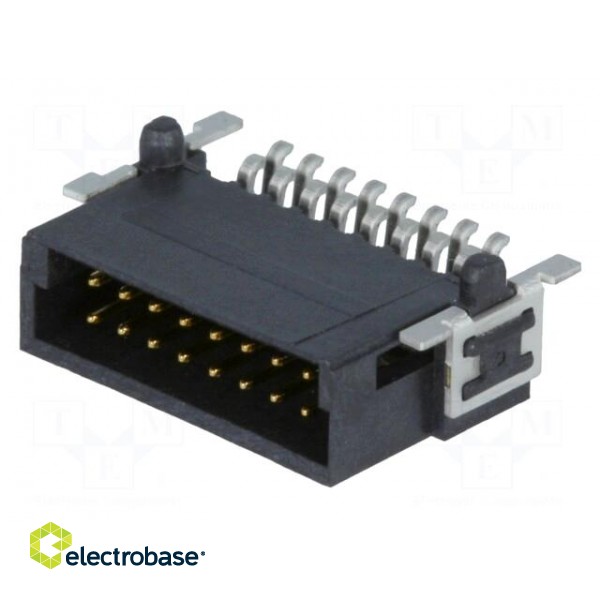 Connector: PCB to PCB | male | PIN: 16 | 1.27mm | Series: har-flex | 2.3A paveikslėlis 1
