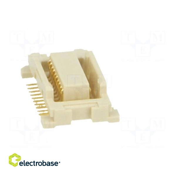 Connector: PCB to PCB | male | PIN: 20 | 0.5mm | H: 3mm | gold-plated | SMT image 3