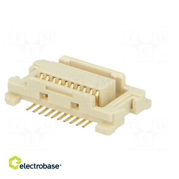Connector: PCB to PCB | male | PIN: 20 | 0.5mm | H: 3mm | gold-plated | SMT image 2
