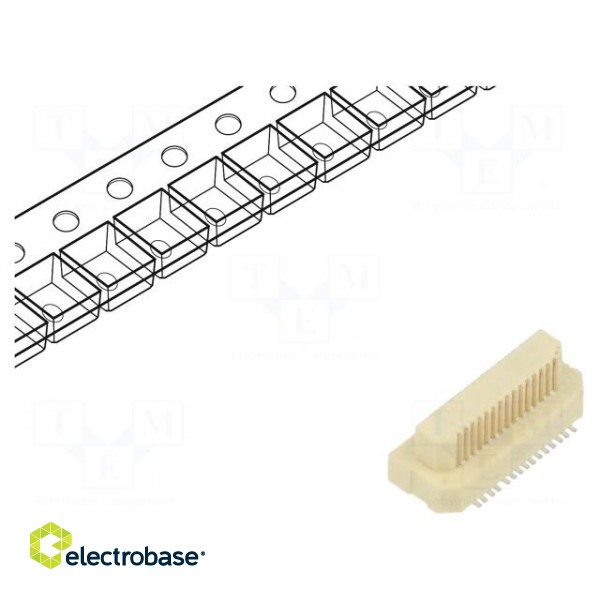 Connector: PCB to PCB | male | PIN: 30 | 0.5mm | Archer .5 | SMT | on PCBs