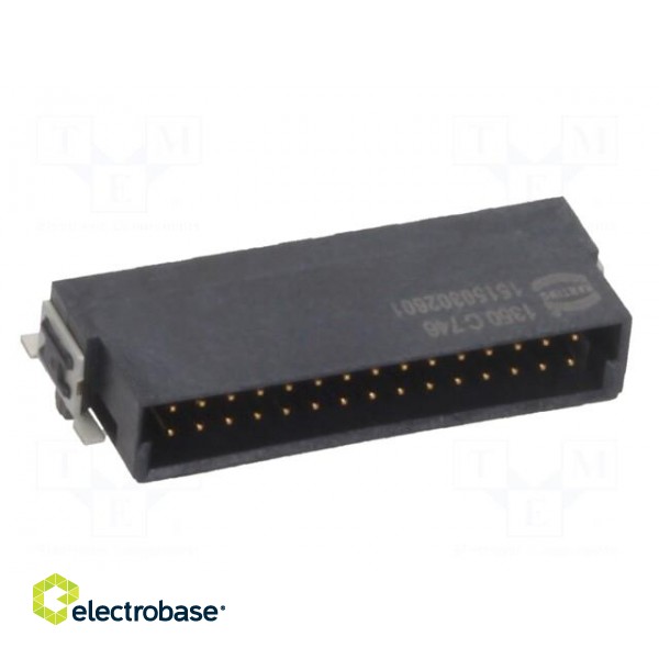 Connector: PCB to PCB | male | PIN: 30 | 1.27mm | Series: har-flex | 2.3A paveikslėlis 9
