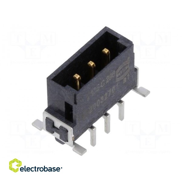Connector: PCB to PCB | male | PIN: 3 | 2.54mm | har-flex® Power | 20A image 1