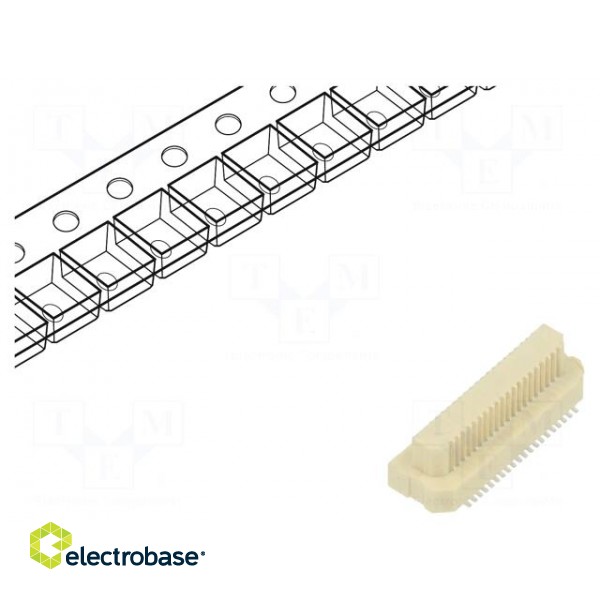 Connector: PCB to PCB | male | PIN: 40 | 0.5mm | Archer .5 | SMT | on PCBs