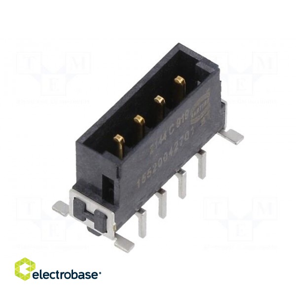 Connector: PCB to PCB | male | PIN: 4 | 2.54mm | har-flex® Power | 20A paveikslėlis 1