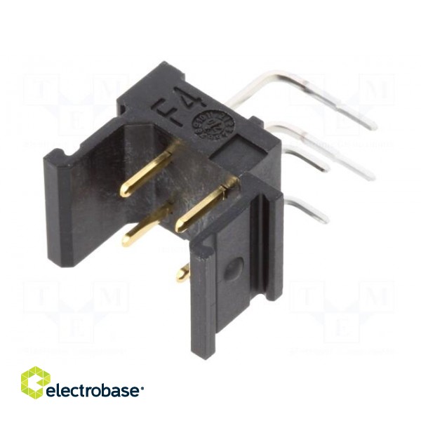 Connector: PCB to PCB | male | PIN: 4 | har-modular® | THT | angled image 1