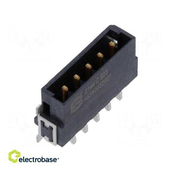 Connector: PCB to PCB | male | PIN: 5 | 2.54mm | har-flex® Power | 21A paveikslėlis 1