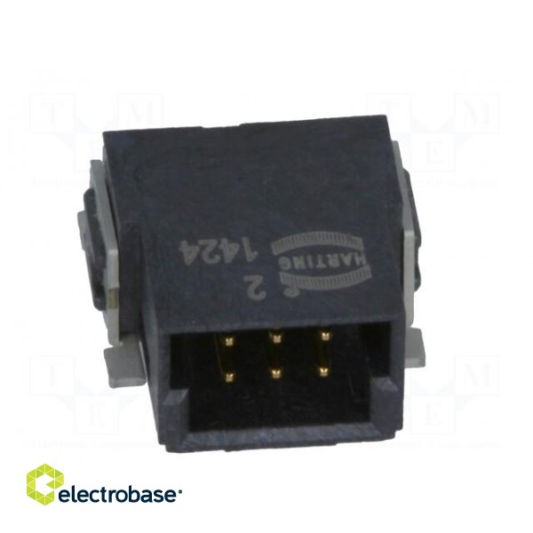 Connector: PCB to PCB | male | PIN: 6 | 1.27mm | Series: har-flex | 2.3A paveikslėlis 9
