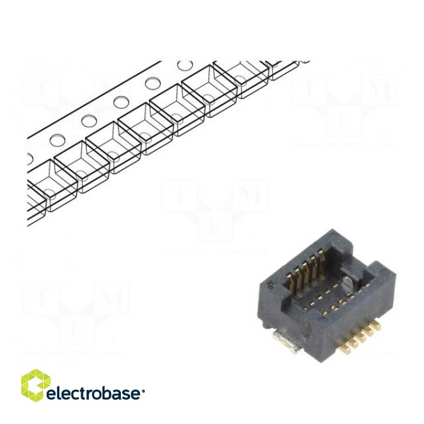 Connector: PCB to PCB | PIN: 10 | 0.5mm | H: 2.3mm | Series: BergStak
