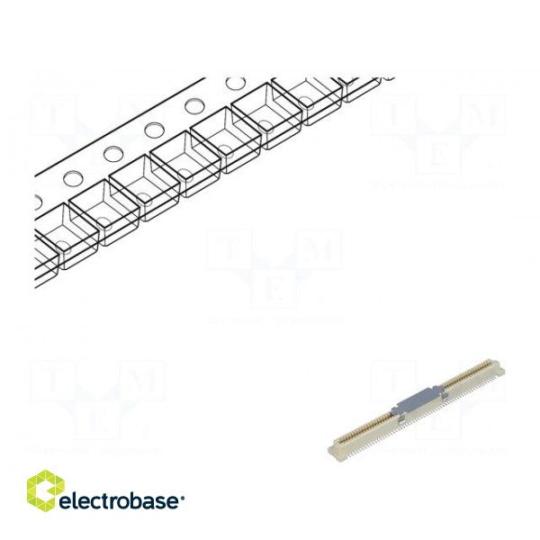 Connector: PCB to PCB | PIN: 120 | 0.8mm | H: 3.7mm | BergStak | 0.8A