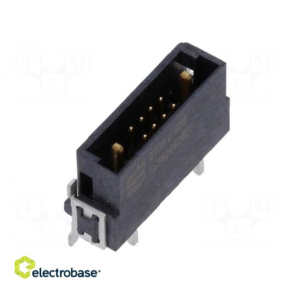 Connector: PCB to PCB | male | PIN: 10(2+8) | har-flex® Hybrid | SMT paveikslėlis 1