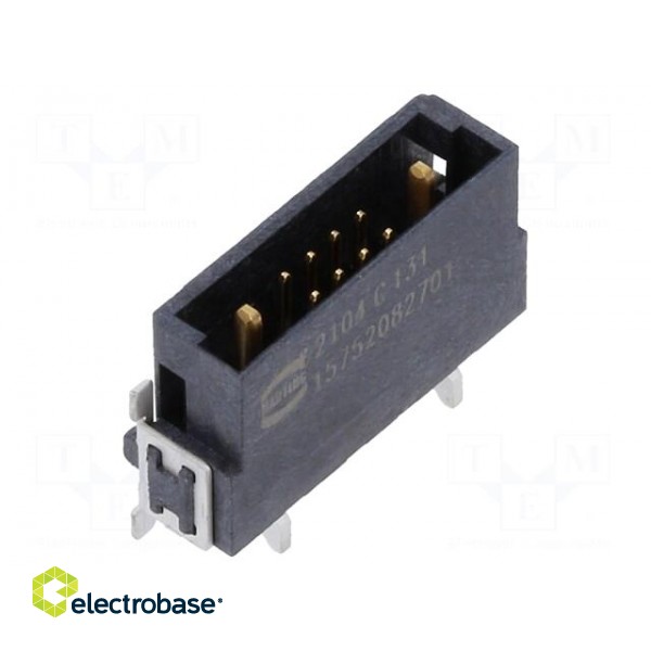 Connector: PCB to PCB | male | PIN: 10(2+8) | har-flex® Hybrid paveikslėlis 1
