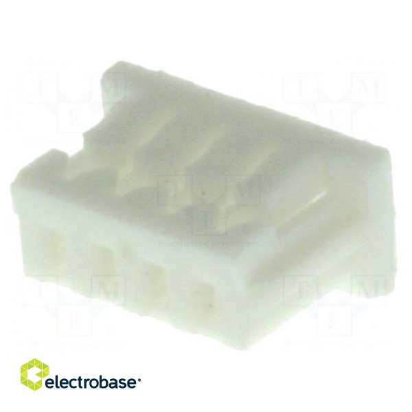 Plug | wire-board | female | 1mm | PIN: 5 | w/o contacts | for cable | 50V image 1