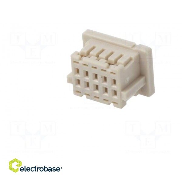 Plug | wire-board | female | DF20 | 1mm | PIN: 10 | w/o contacts | straight paveikslėlis 2