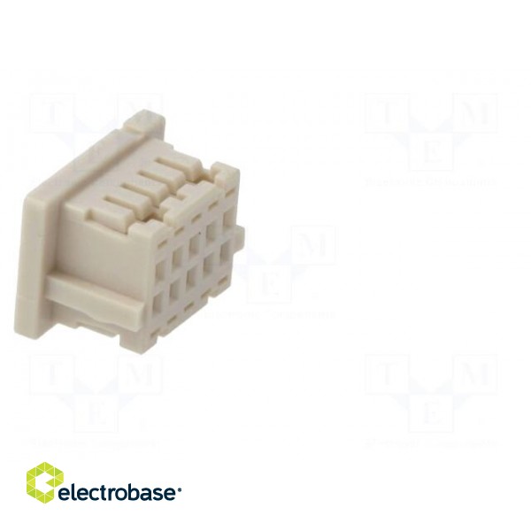 Plug | wire-board | female | DF20 | 1mm | PIN: 10 | w/o contacts | straight paveikslėlis 8