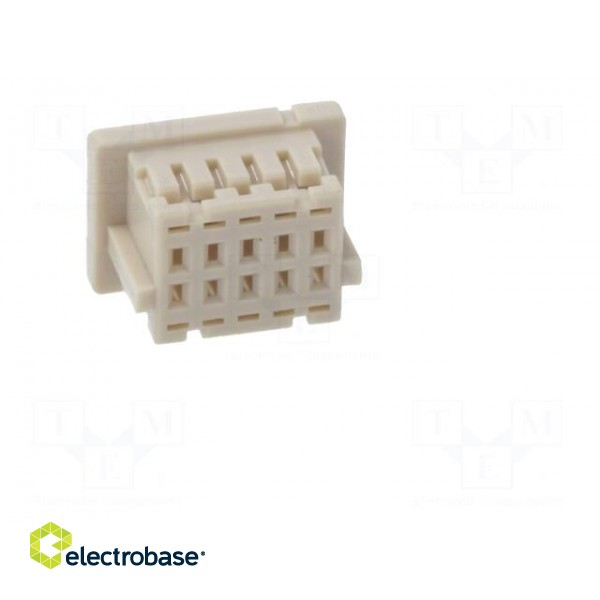 Plug | wire-board | female | DF20 | 1mm | PIN: 10 | w/o contacts | straight paveikslėlis 9
