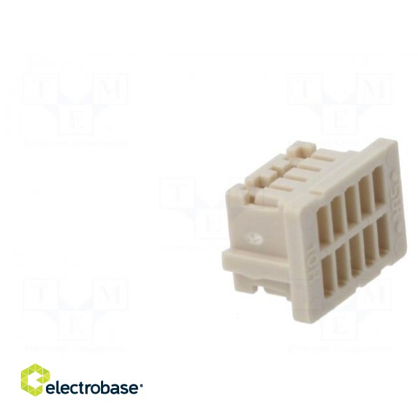 Plug | wire-board | female | DF20 | 1mm | PIN: 10 | w/o contacts | straight paveikslėlis 4